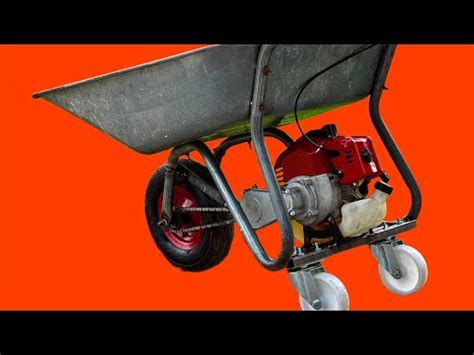 New Unbelievable Homemade Gasoline Motor Wheelbarrow At Home Youtube