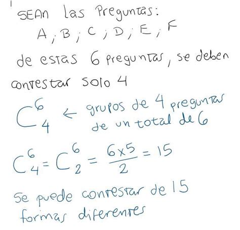 de cuántas formas diferentes se puede contestar un examen de 6