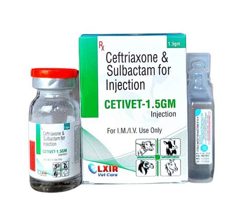 Cetivet Gm Ceftriaxone Sulbactum Injection Gm At Rs Vial