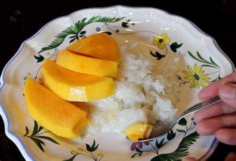 Riz Gluant à la Mangue et au Lait de Coco la recette de Cooking with