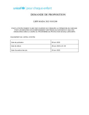 Remplissable En Ligne Demande De Propositions Rfp Pour Des Biens