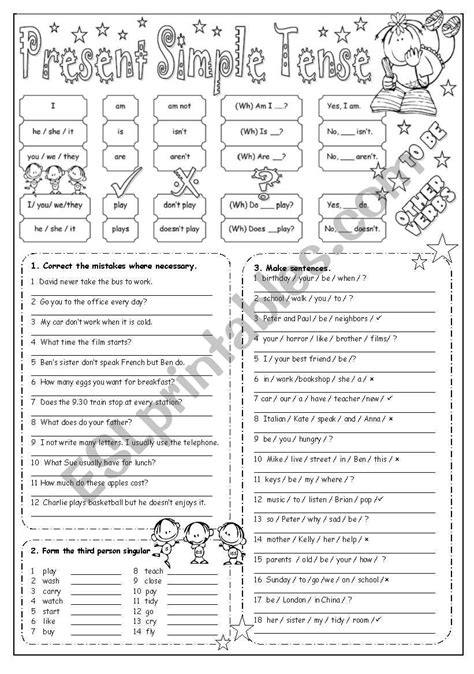 Present Simple Tense To Be ESL Worksheet By Alenka