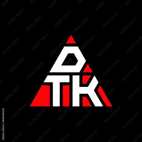 Dtk Triangle Letter Logo Design With Triangle Shape Dtk Triangle Logo