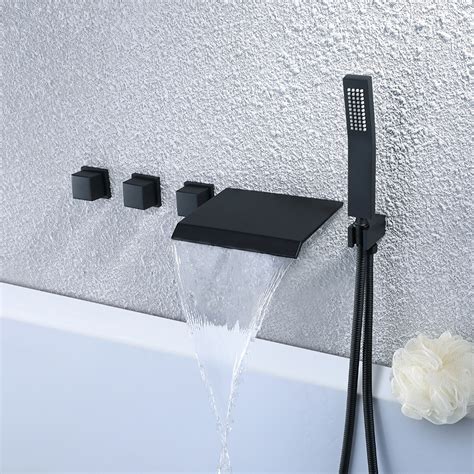 Moda Stylish Design Wall Mounted Waterfall Bath Tap With Handshower In