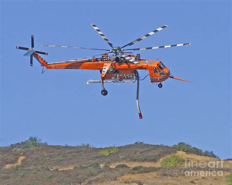 Sikorski S-46 Skycrane Fire Fighting Helicopter Photograph by Kenny Bosak - Fine Art America