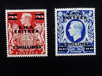 Nystamps Great Britain Offices Abroad Eritrea Stamp 11 12 Mint OG NH