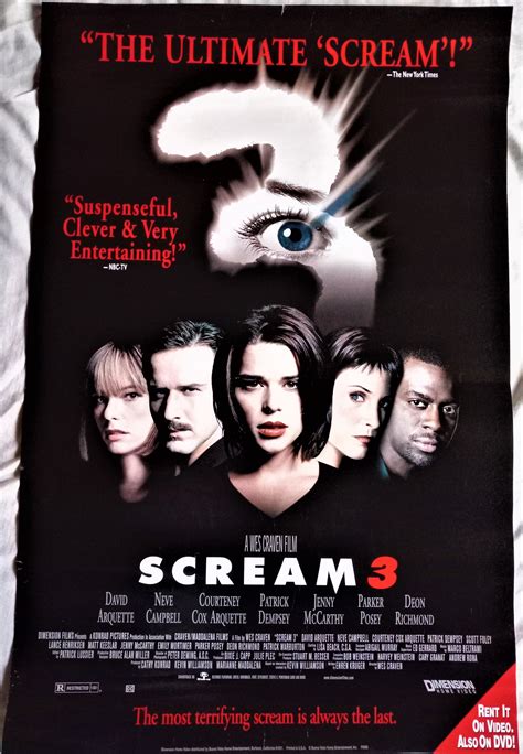 SCREAM 3: (2000) Promotional movie poster | Comic Collectibles ...