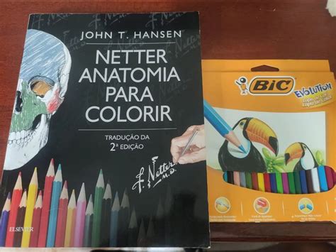 Netter Anatomia para Colorir Lápis de Cor Livro Elsevier Usado