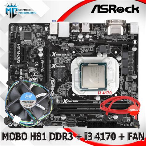 Jual Mainboard Mobo H Ecs Socket Dan Processor I Fan