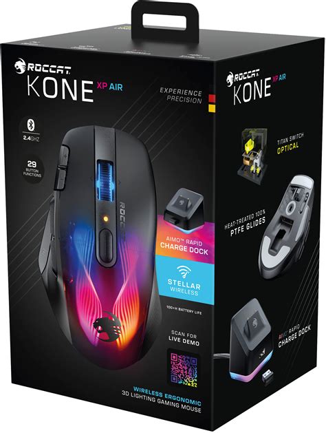 Customer Reviews Roccat Kone Xp Air Wireless Optical Gaming Mouse With