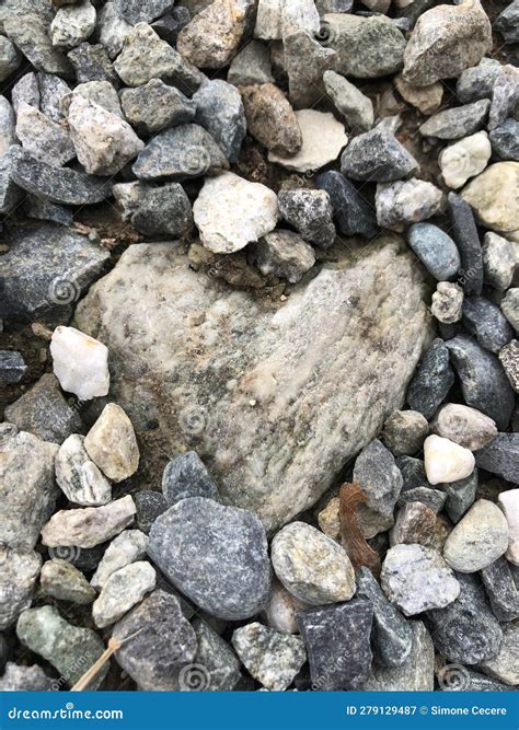 Heart Shaped Stone On The Ground Stock Image Image Of Stonewall Heart 279129487