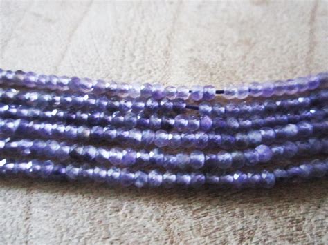 Nat Rliche Amethyst Perlen Rondelle X Mm Facettiert Etsy De