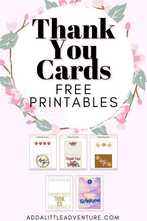 Free Printable Thank You Cards Paper Trail Design Artofit