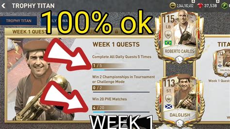 Trophy Titan Week Quests Dalglish Ovr Fifa Mobile Youtube