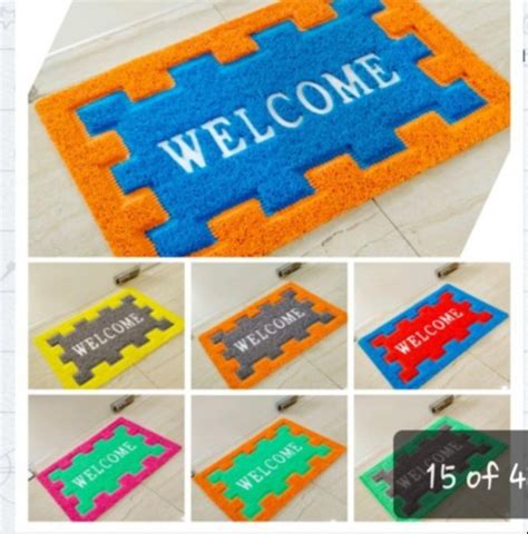 Ruhalfabb Multicolor Welcome Border Shape Rectangle Size 38 58cm At