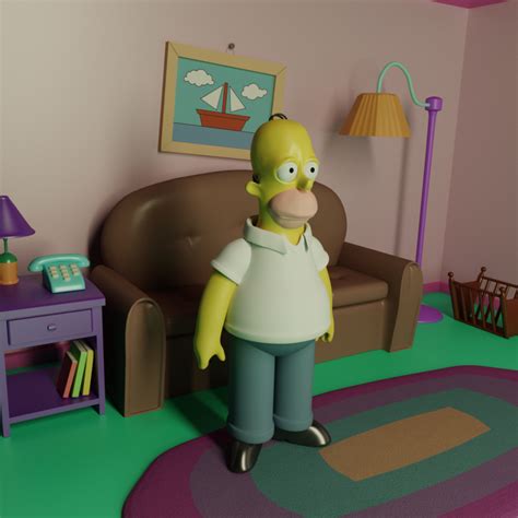 Homer Simpson Free 3D Model - .blend - Free3D