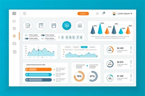 Modelo De Design Do Painel Painel Admin Vector Elementos De