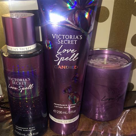 Victoria Secret Love Spell Candied T Set Combo Bath And Body Works Perfume Victoria Secret