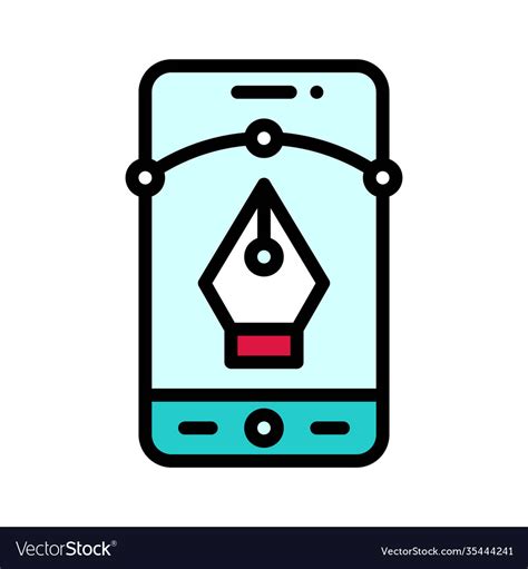 Drawing App Icon Mobile Application Royalty Free Vector
