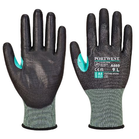 Portwest Black Pu Palm Gloves A Gloves Co Uk