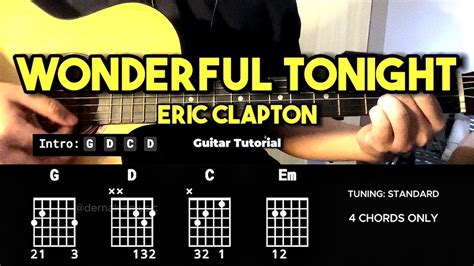 Wonderful Tonight Eric Clapton Easy Guitar Chords Tutorial For