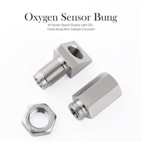 Universal O2 Oxygen Sensor Extender 45 Degree 02 Bung Extension Catalytic Converter O2 Oxygen