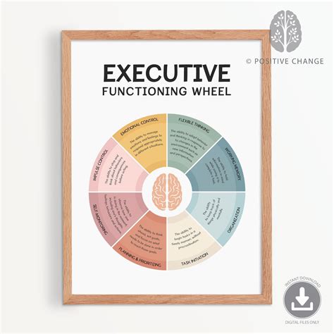 Executive Functioning Wheel Executive Function Self Regulation Counsellor Office Decor Adhd