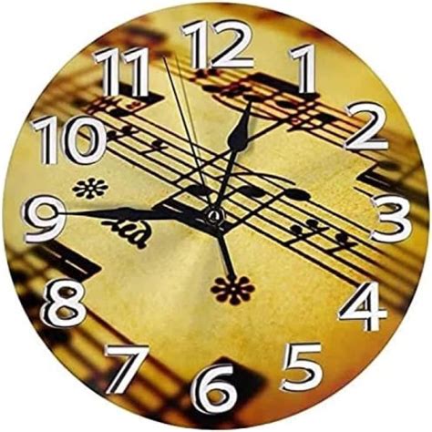 Horloge Murale Musique Lente Fonds D Écran Horloge Pvc Horloge