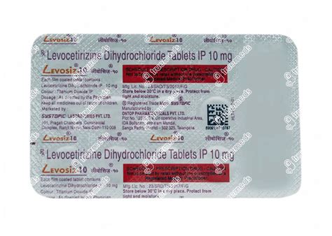 Levosiz 10 Mg Order Levosiz 10 Mg Tablet Online At Truemeds