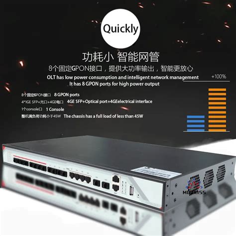 Optic Fiber Olt Gpon 8 Ports Ftth Fttx Networking Solutions C320 Gpon