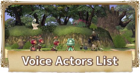 voice actors list characters tribes mimic ffcc final