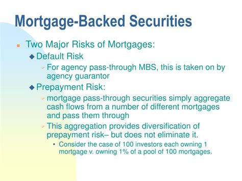 Ppt Mortgage Backed Securities Powerpoint Presentation Free Download