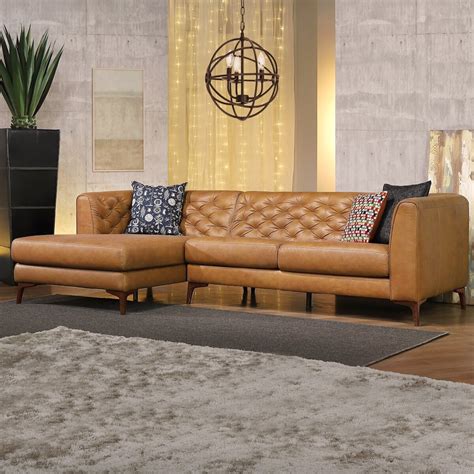 Tan Leather Sofa And Chaise Set Cabinets Matttroy