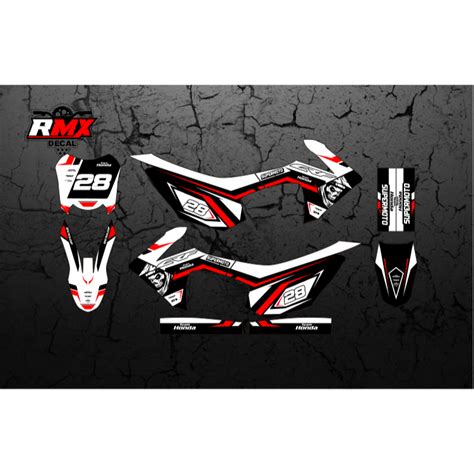 Stabilo Hitam Merah Putih Hijau Decal Crf F Fullbody Dekal