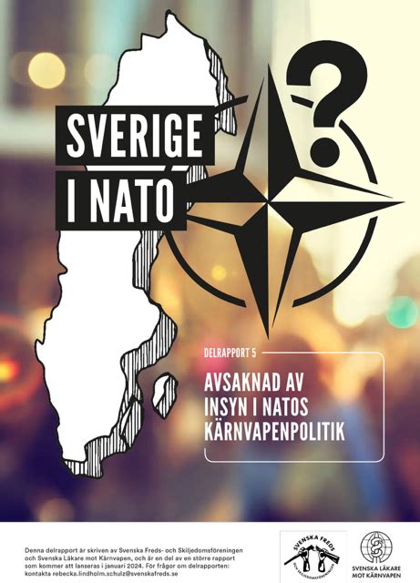 Pax 3 23 Delrapport Om Nato KÄrnvapen PÅ Svenskt Territorium Är Inte