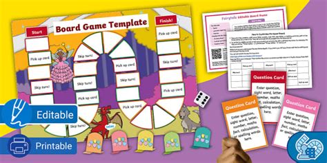 Fairytale Editable Board Game Template L Enseignant A Fait