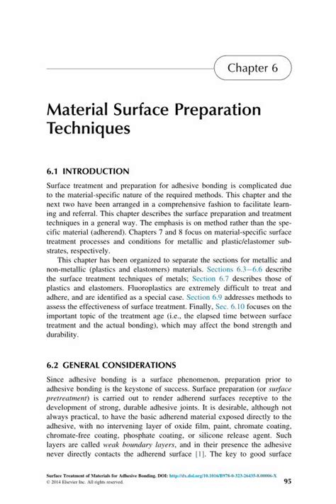 PDF Surface Treatment Of Materials For Adhesive Bonding Material