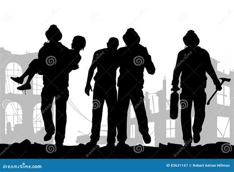 Firefighter Silhouette Vector | CartoonDealer.com #196504716