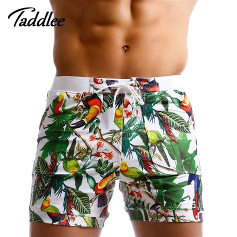 Taddlee Brand Brazilian Cut Mens Swimwear Swimming Boxers Surf Beach