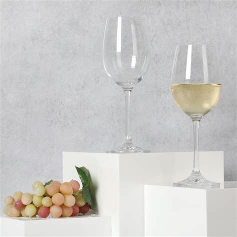 Martha Stewart Vivica 14 Ounce Stemmed White Wine Glass Set 4 Pack