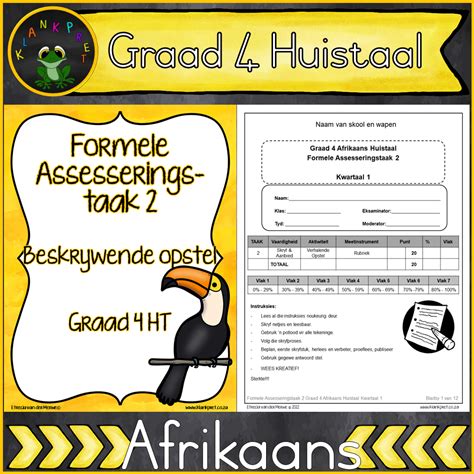 Graad 4 Afrikaans Huistaal Kwartaal 1 Assesserings 2022 Porn Sex Picture