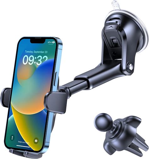 OQTIQ 3 In 1 Suction Cup Phone Holder Windshield Dashboard Air Vent