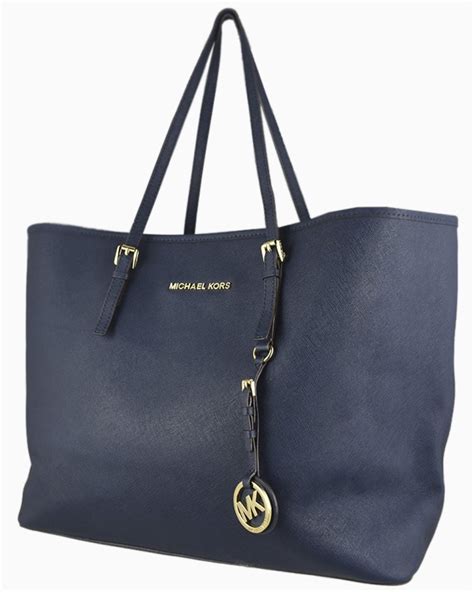 Bolsa Michael Kors Original Jet Set Azul Marinho Feminina