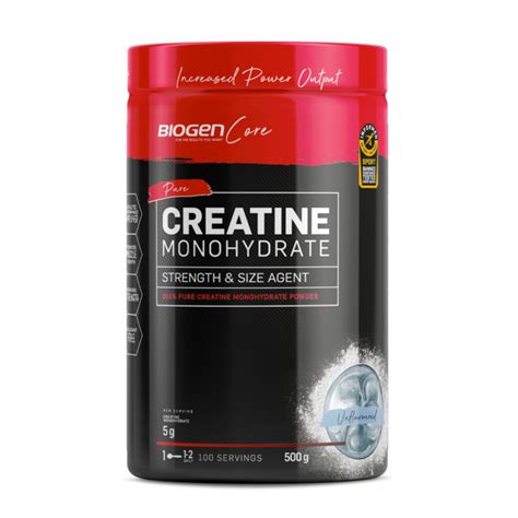 Pure Creatine Monohydrate Powder 500g Biogen