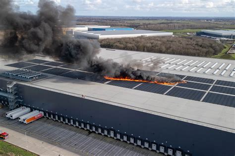 WATCH Solar Panels Catch Fire At 70m Lidl Distribution Centre In