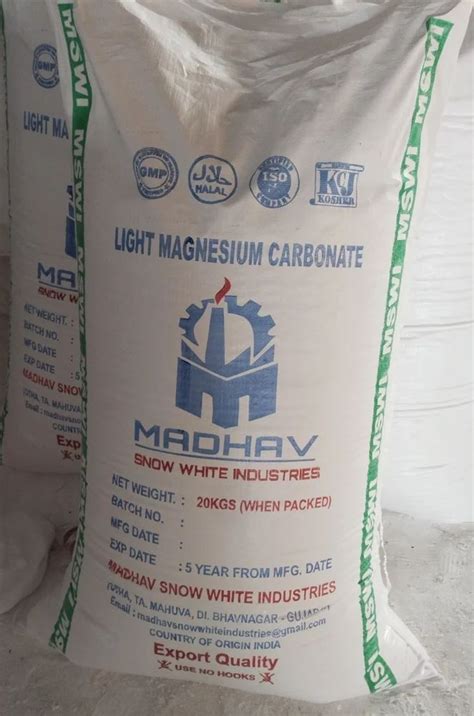 Powdered Light Magnesium Carbonate Industrial Grade Kg At Rs Kg