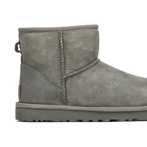 Ugg Classic Mini Ii Boot Grey Womens 1016222 Grey Laced