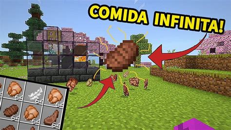 Como Ter Comida Infinita No Minecraft Farm De Comida Bedrock Youtube