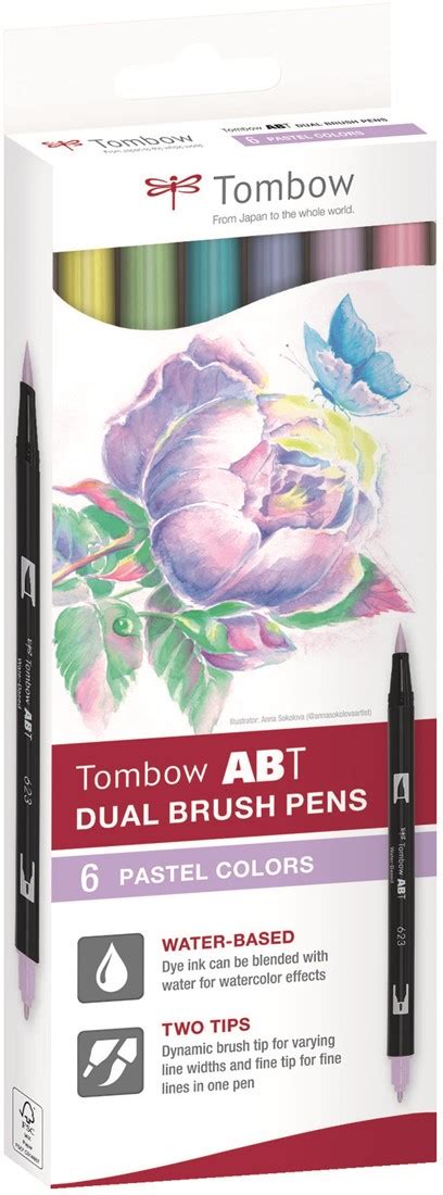 Tombow Abt Dual Brush Pen Set Stuks Pastel Colors Hobbygroep