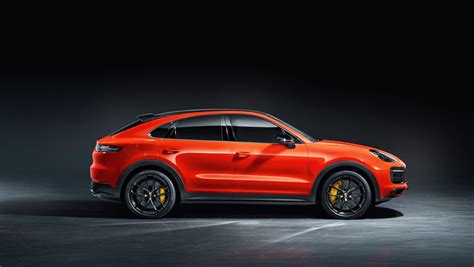 2020 Porsche Cayenne Coupe Metallic Orange Driving Interior Exterior